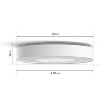 Philips - LED RGB Dimmable bathroom light Hue XAMENTO LED/52,5W/230V IP44 d. 425 mm 2000-6500K