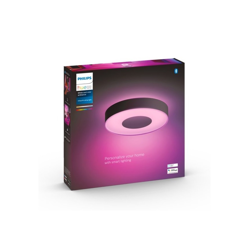Philips - LED RGB Dimmable ceiling light Hue INFUSE LED/33,5W/230V 2000-6500K d. 381 mm black