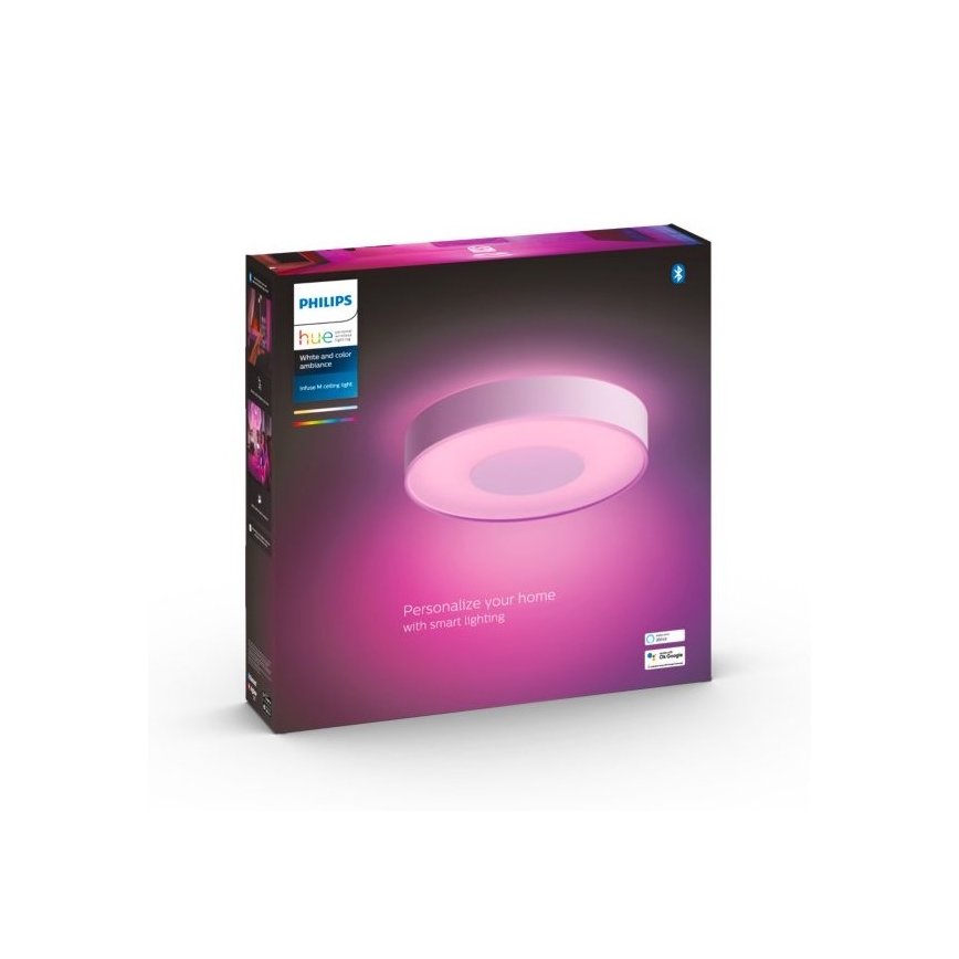Philips -LED RGB Dimmable ceiling light Hue INFUSE LED/33,5W/230V 2000-6500K d. 381 mm white