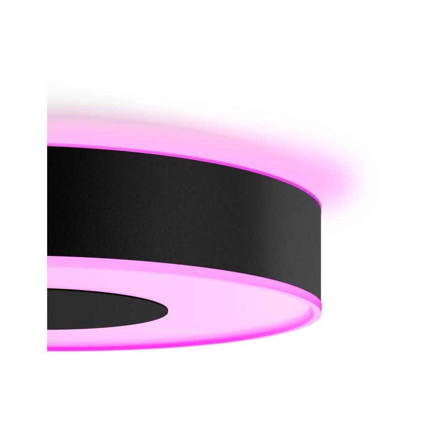 Philips - LED RGB Dimmable ceiling light Hue INFUSE LED/52,5W/230V 2000-6500K d. 425 mm black