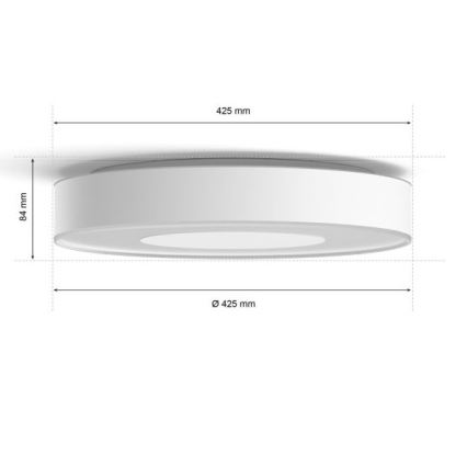 Philips - LED RGB Dimmable ceiling light Hue INFUSE LED/52,5W/230V 2000-6500K d. 425 mm white