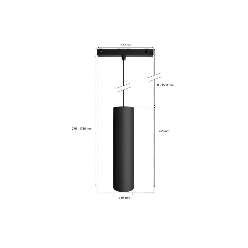 Philips - LED RGB Dimmable chandelier on a string for rail system Hue PERIFO LED RGB/5,2W/24V 2000-6500K