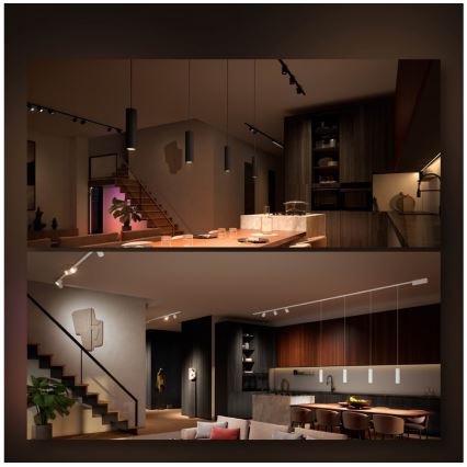 Philips - LED RGB Dimmable chandelier on a string for rail system Hue PERIFO LED RGB/5,2W/24V 2000-6500K