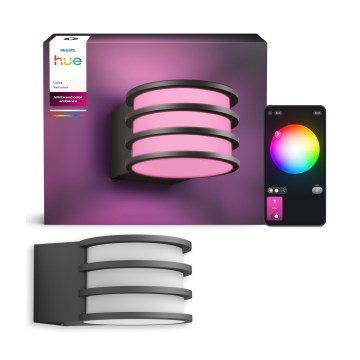 Philips - LED RGB Dimmable outdoor wall light Hue LUCCA 1xE27/8,1W/230V 1000-20000K IP44