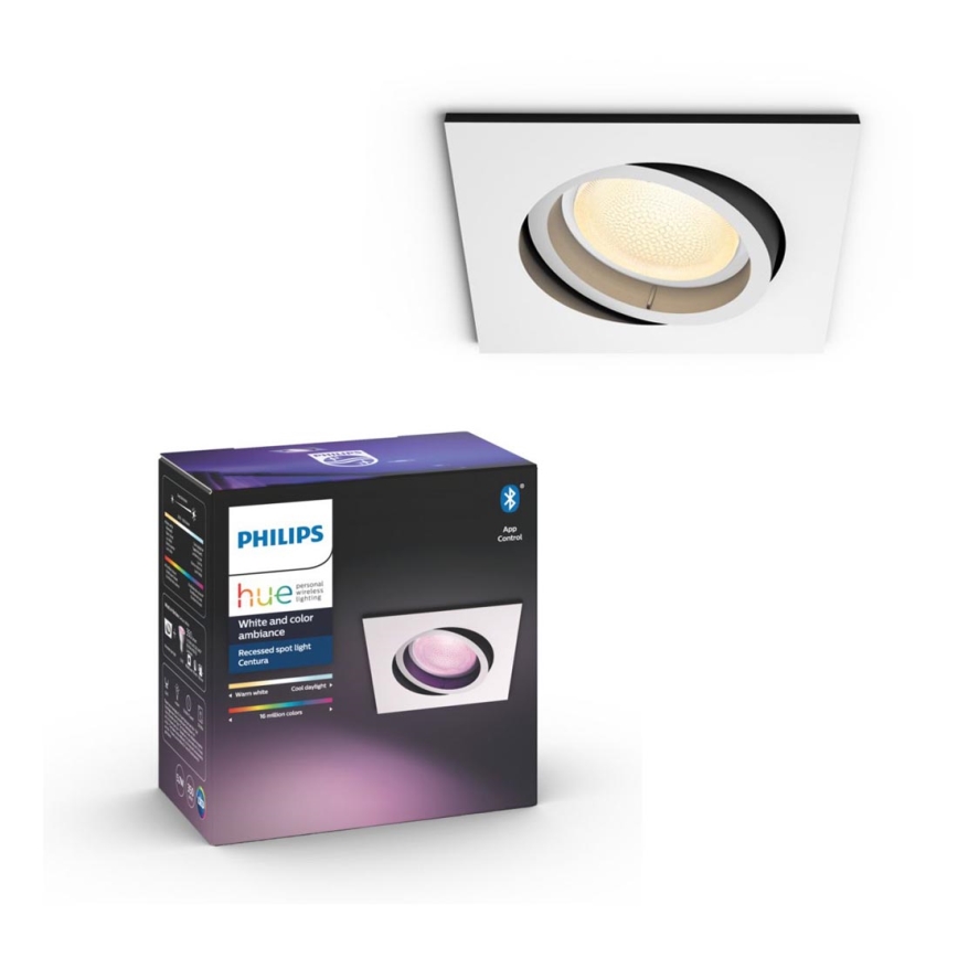 Philips - LED RGB Dimmable recessed light Hue CENTURA 1xGU10/5,7W/230V