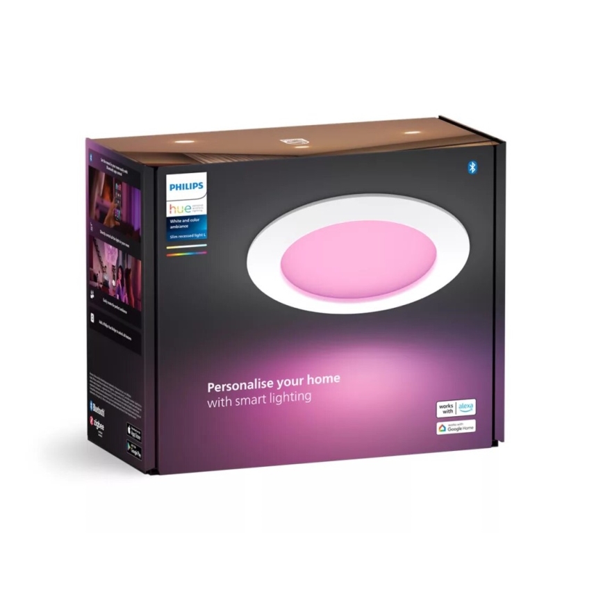 Philips - LED RGBW Dimmable bathroom recessed light Hue SLIM LED/12W/230V IP44 2200-6500K