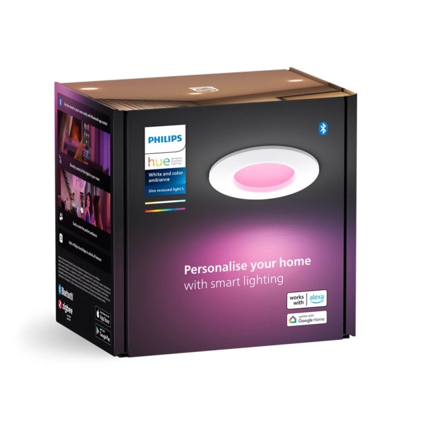Philips - LED RGBW Dimmable bathroom recessed light Hue SLIM LED/8,3W/230V 2000-6500K IP44 white