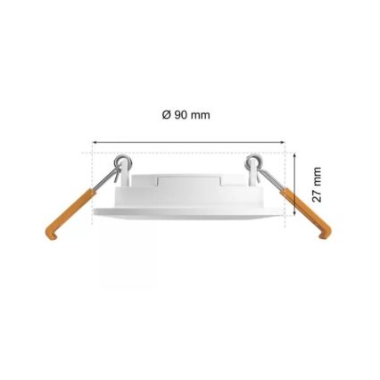 Philips - LED RGBW Dimmable bathroom recessed light Hue SLIM LED/8,3W/230V 2000-6500K IP44 white