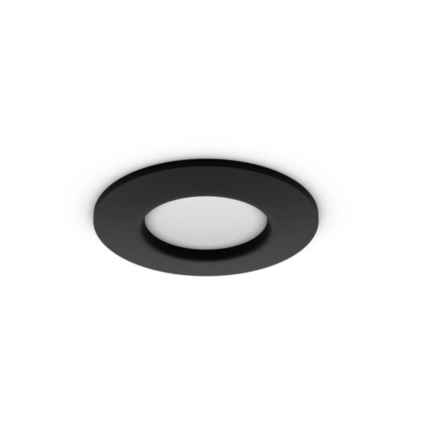 Philips - LED RGBW Dimmable bathroom recessed light Hue SLIM LED/8,3W/230V 2000-6500K IP44 black