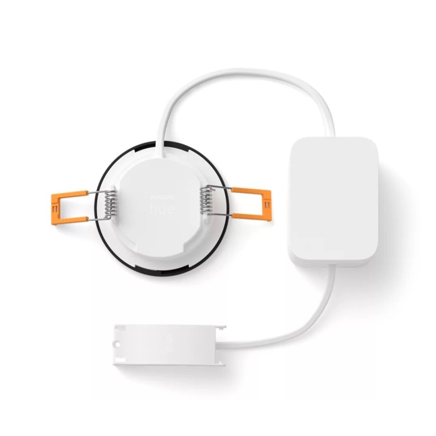 Philips - LED RGBW Dimmable bathroom recessed light Hue SLIM LED/8,3W/230V 2000-6500K IP44 black