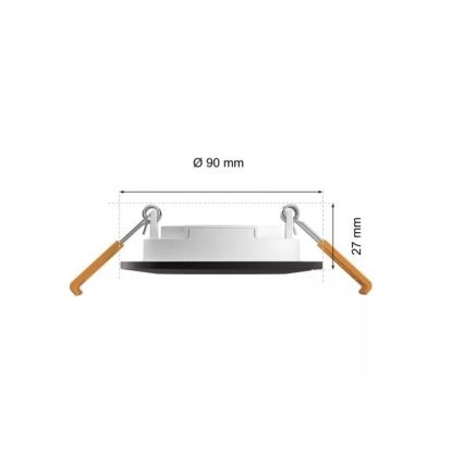 Philips - LED RGBW Dimmable bathroom recessed light Hue SLIM LED/8,3W/230V 2000-6500K IP44 black