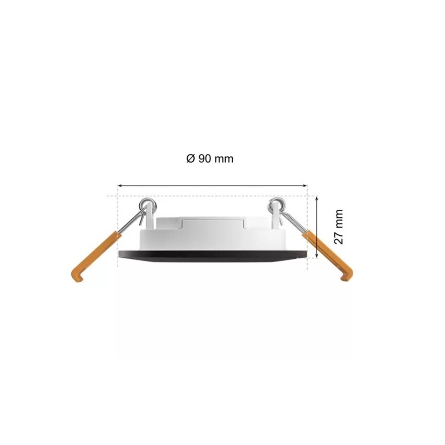 Philips - LED RGBW Dimmable bathroom recessed light Hue SLIM LED/8,3W/230V 2000-6500K IP44 black