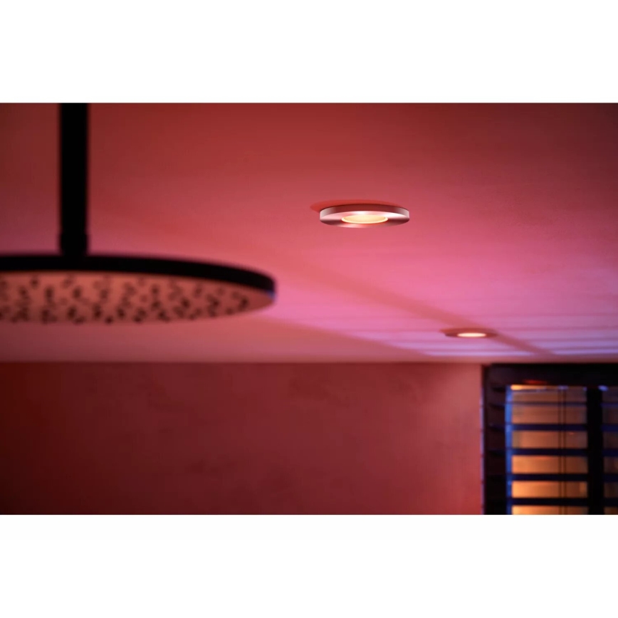 Philips - LED RGBW Dimmable bathroom recessed light Hue XAMENTO 1xGU10/4,2W/230V 2000-6500K IP44