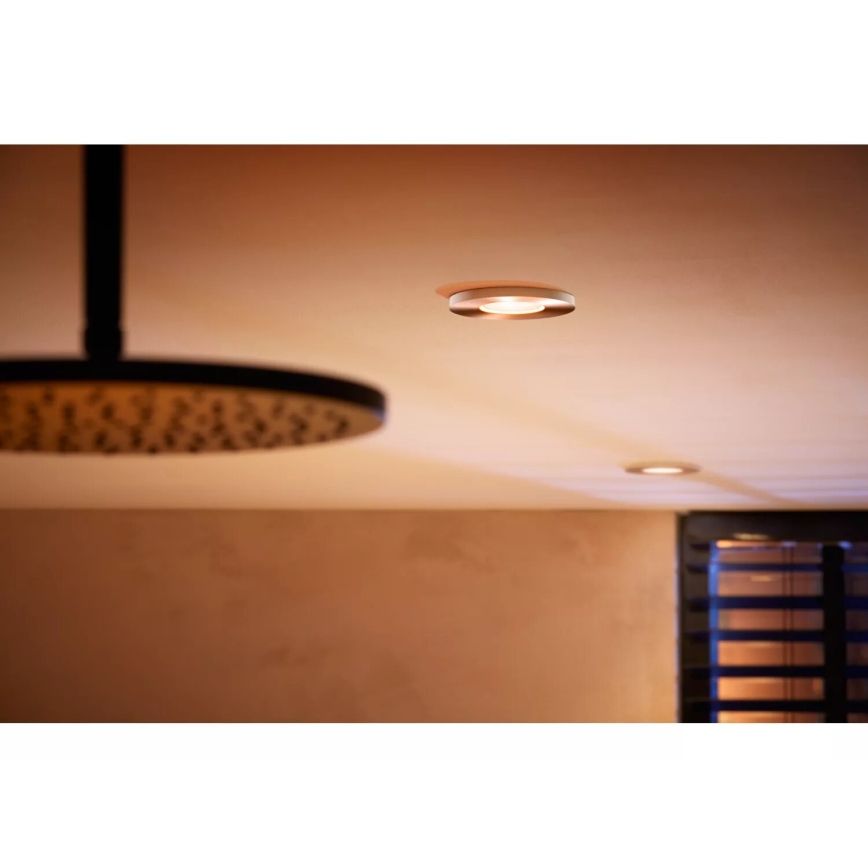 Philips - LED RGBW Dimmable bathroom recessed light Hue XAMENTO 1xGU10/4,2W/230V 2000-6500K IP44