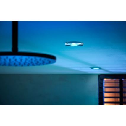 Philips - LED RGBW Dimmable bathroom recessed light Hue XAMENTO 1xGU10/4,2W/230V 2000-6500K IP44