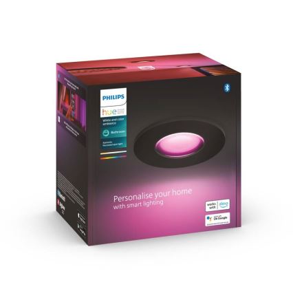 Philips - LED RGBW Dimmable bathroom recessed light Hue XAMENTO GU10/5,7W/230V IP44 2200-6500K