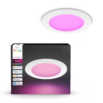 Philips - LED RGBW Dimmable Bathroom Recessed Ceiling Light Hue SLIM LED/12W/230V 1000-20000K White IP44