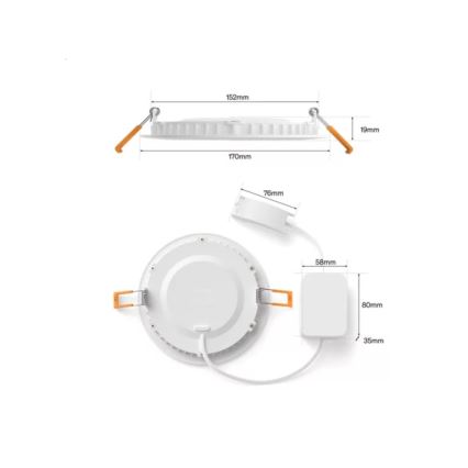 Philips - LED RGBW Dimmable Bathroom Recessed Ceiling Light Hue SLIM LED/12W/230V 1000-20000K White IP44