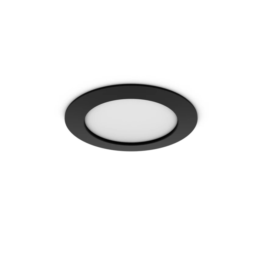 Philips Hue SLIM LED RGBW Dimmable Bathroom Recessed Downlight, 12W/230V, 1000-20000K, Black, IP44