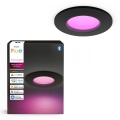 Philips - LED RGBW Dimmable Bathroom Recessed Downlight Hue SLIM LED/8,3W/230V 1000-20000K Black P44