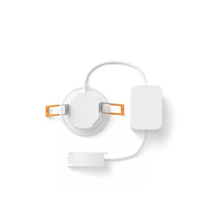Philips - Hue SLIM RGBW Dimmable Bathroom Recessed Downlight, 8.3W/230V, 1000-20000K, White, IP44