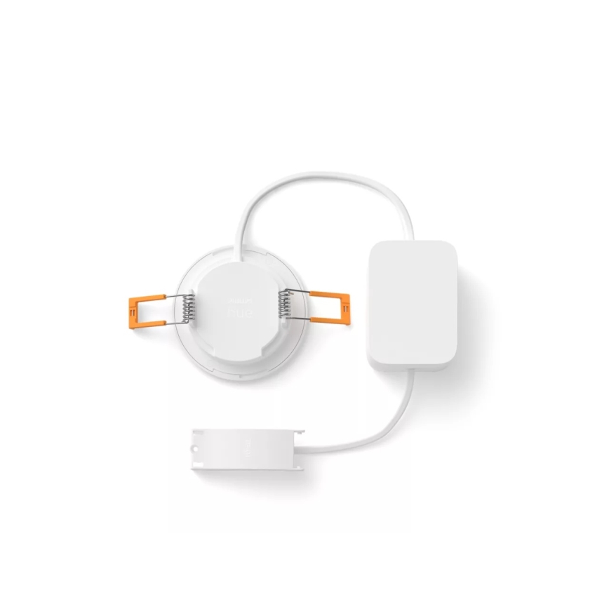Philips - Hue SLIM RGBW Dimmable Bathroom Recessed Downlight, 8.3W/230V, 1000-20000K, White, IP44