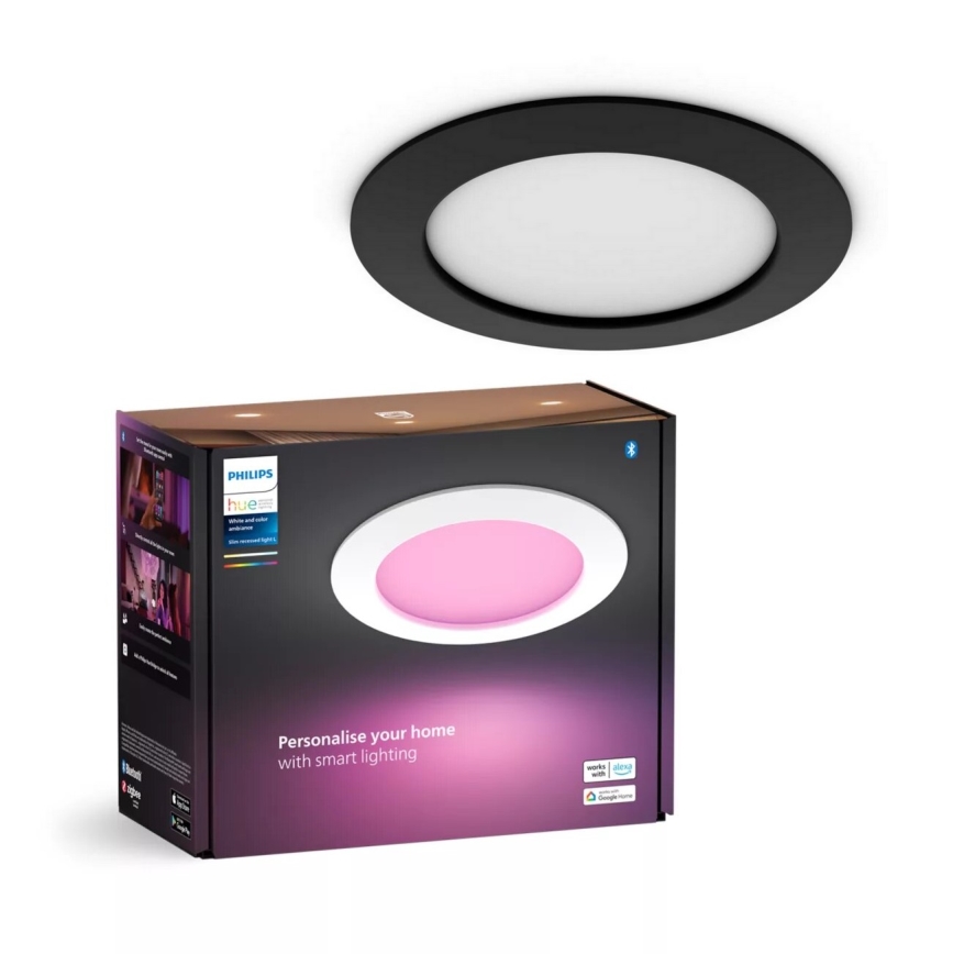 Philips - LED RGBW Dimmable bathroom recessed light Hue SLIM LED/12W/230V IP44 2200-6500K