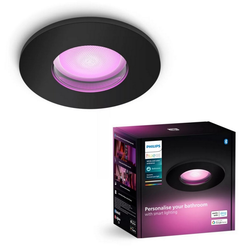 Philips - LED RGBW Dimmable bathroom recessed light Hue XAMENTO 1xGU10/4,2W/230V 2000-6500K IP44