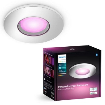 Philips - LED RGBW Dimmable bathroom recessed light Hue XAMENTO 1xGU10/4,2W/230V 2000-6500K IP44