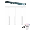 Philips - LED RGBW Dimmable Cable Pendant for EASYLINK HUE Track System, 3× GU10 / 4.7W / 230V, 2200–6500K, 1 m, White