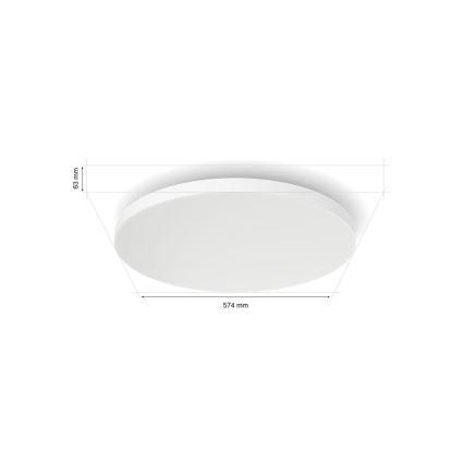 Philips - LED RGBW Dimmable ceiling light Hue DATURA LED/67W/230V 2000-6500K