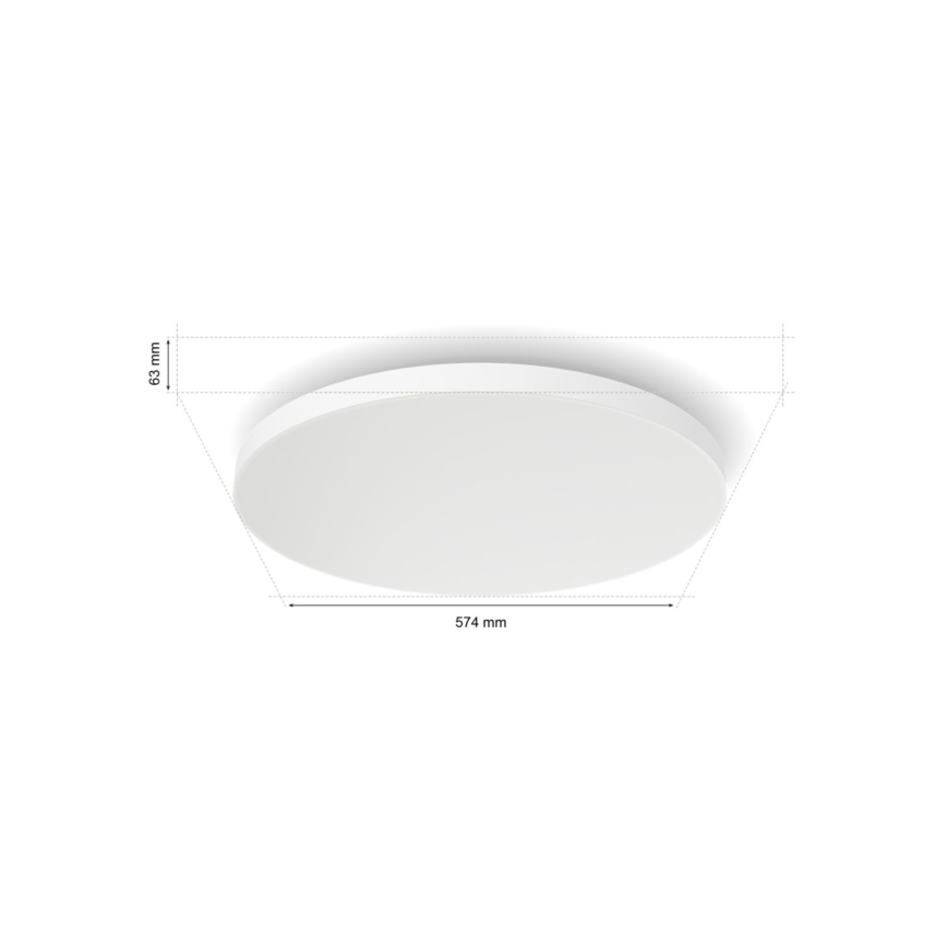 Philips - LED RGBW Dimmable ceiling light Hue DATURA LED/67W/230V 2000-6500K
