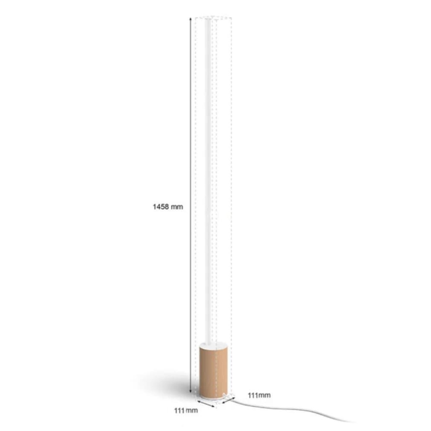 Philips - LED RGBW Dimmable floor lamp Hue SIGNE LED/29W/230V 2000-6500K beige