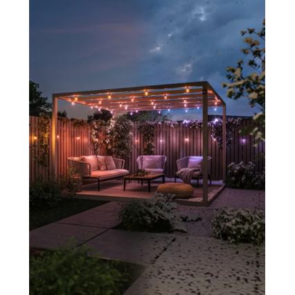 Philips - Hue FESTAVIA RGBW LED Dimmable Outdoor Extension String Lights, 30 LEDs, 21 m, IP65