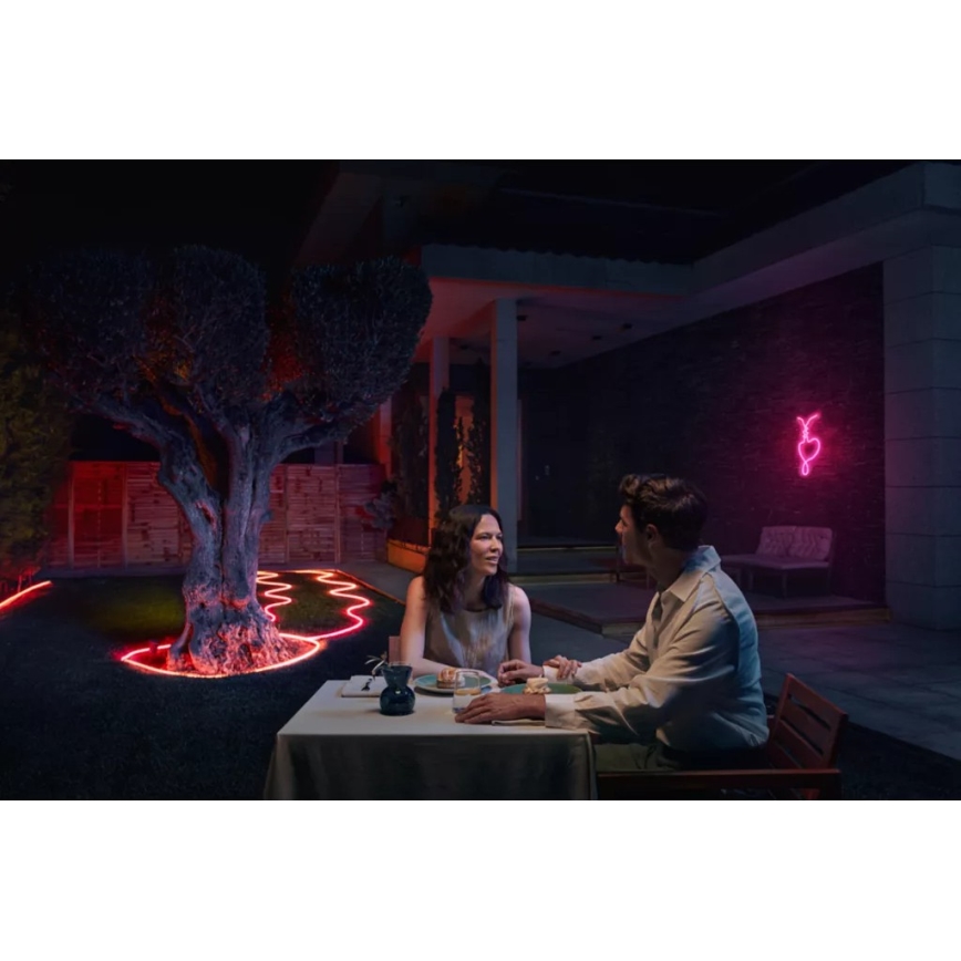 Philips - Hue NEON 5m RGBW Dimmable Outdoor LED Strip 30W/230V 2200-6500K IP67