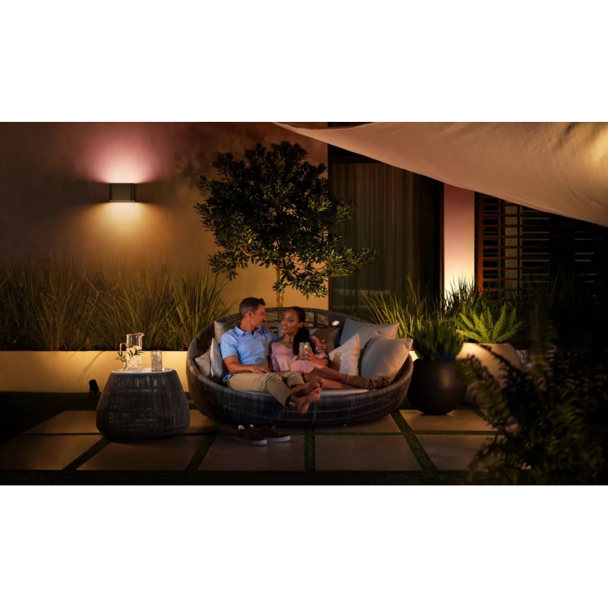 Philips - LED RGBW Dimmable outdoor wall light Hue DYMERA 2xLED/10,2W/230V 2000-6500K IP44