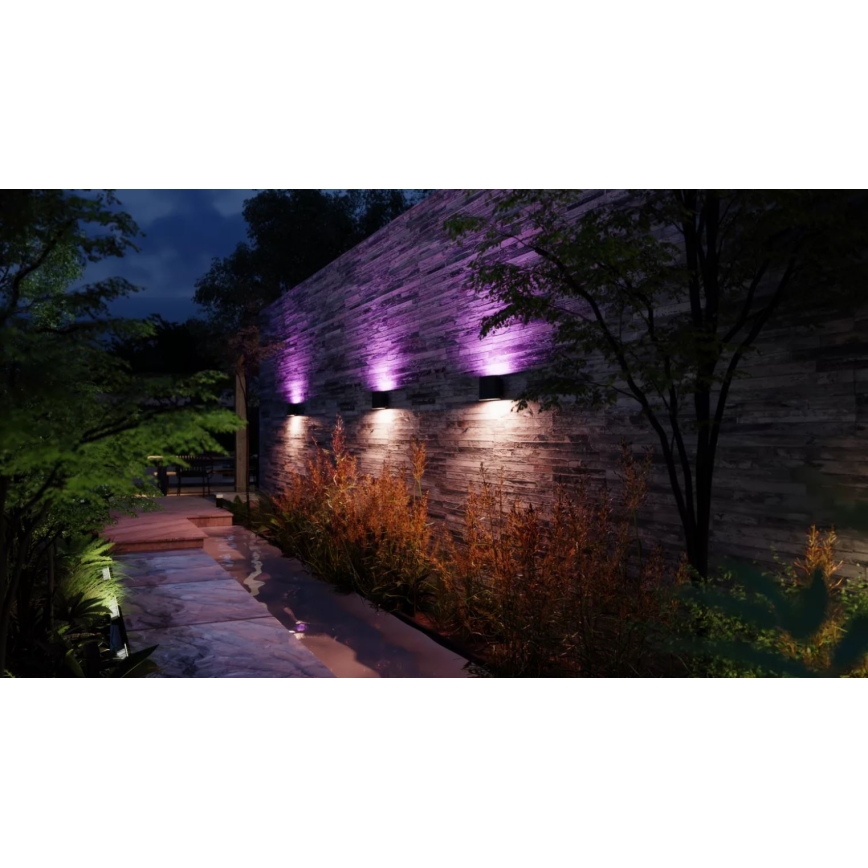 Philips - LED RGBW Dimmable outdoor wall light Hue DYMERA 2xLED/10,2W/230V 2000-6500K IP44