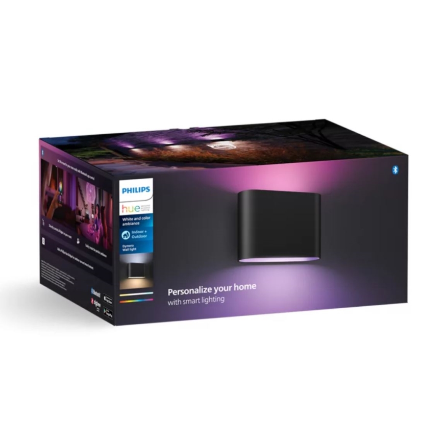 Philips - LED RGBW Dimmable outdoor wall light Hue DYMERA 2xLED/10,2W/230V 2000-6500K IP44