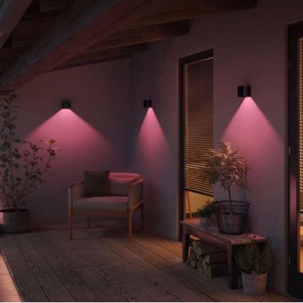 Philips - LED RGBW Dimmable outdoor wall light Hue RESONATE LED/8W/230V 2000–6500K IP44