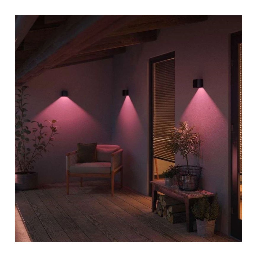 Philips - LED RGBW Dimmable outdoor wall light Hue RESONATE LED/8W/230V 2000–6500K IP44