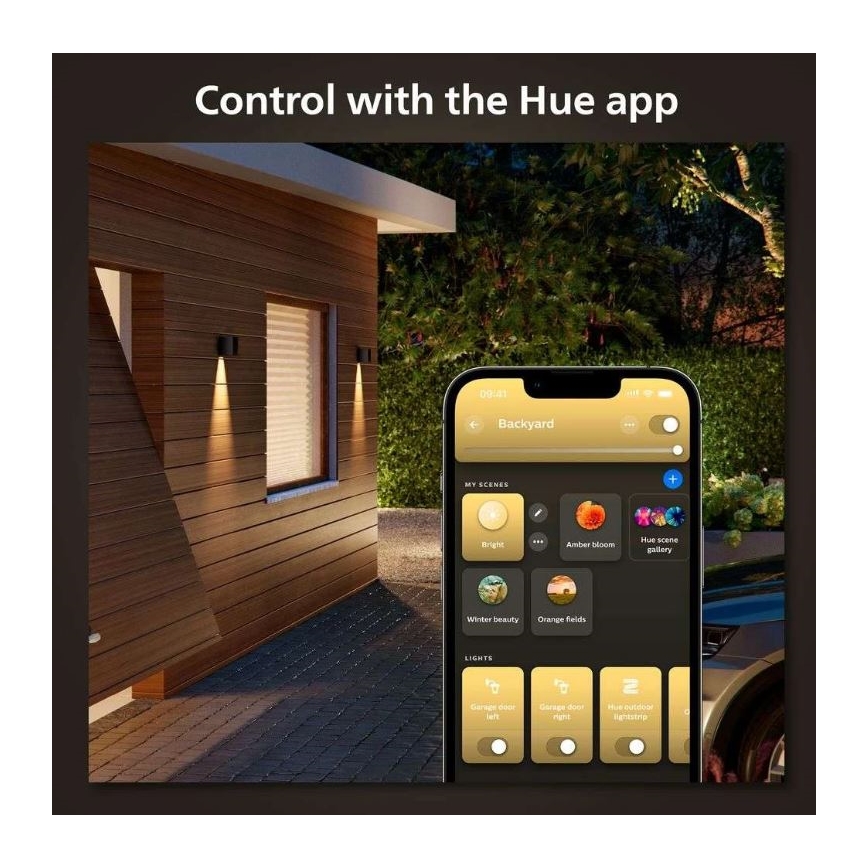 Philips - LED RGBW Dimmable outdoor wall light Hue RESONATE LED/8W/230V 2000–6500K IP44