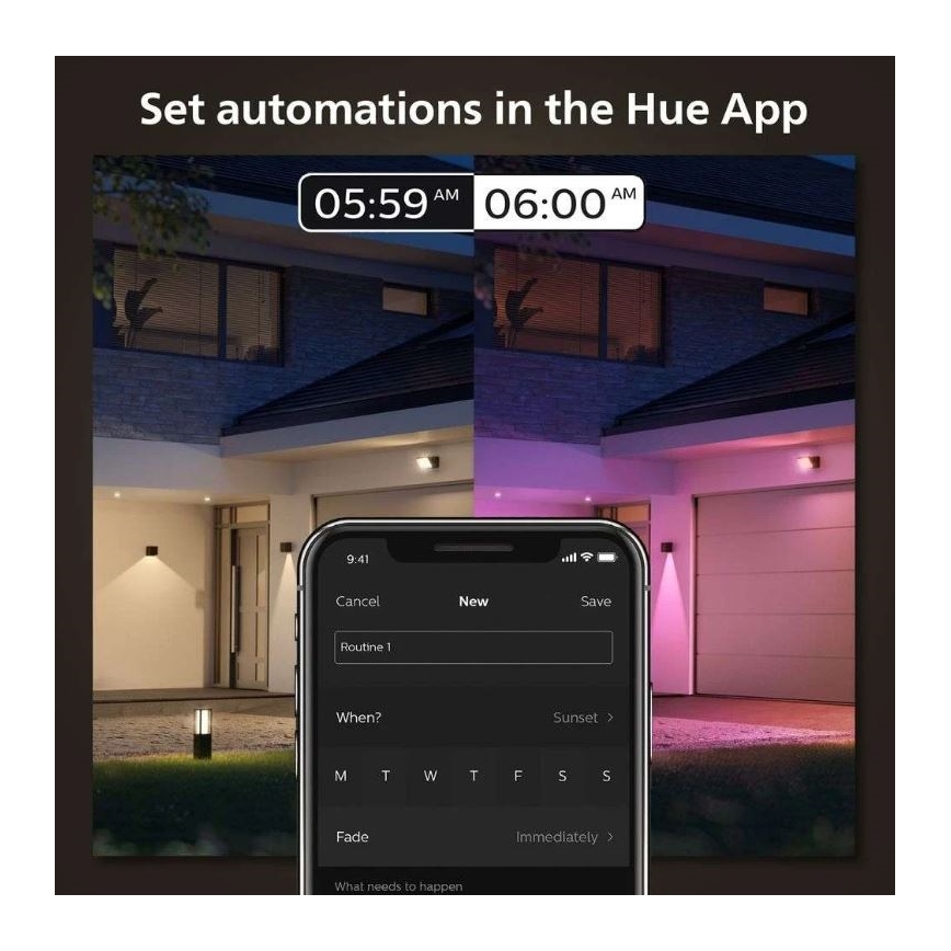 Philips - LED RGBW Dimmable outdoor wall light Hue RESONATE LED/8W/230V 2000–6500K IP44