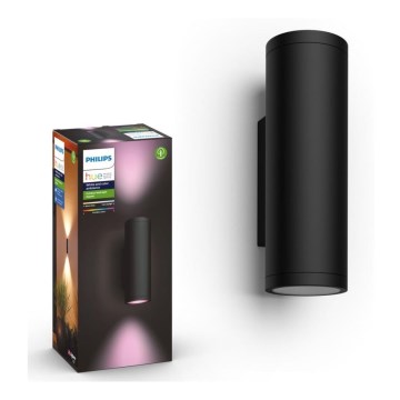 Philips - LED RGBW Dimmable outdoor wall light Hue APPEAR 2xLED/8W/230V IP44
