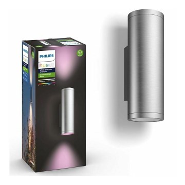 Philips - LED RGBW Dimmable outdoor wall light Hue APPEAR 2xLED/8W/230V IP44
