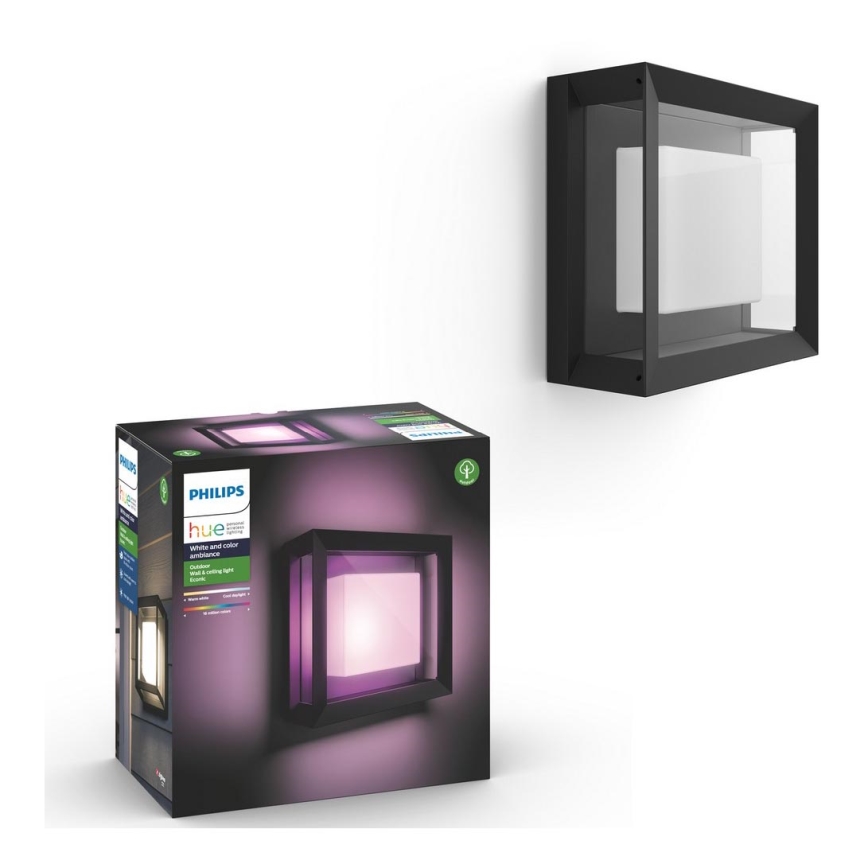 Philips - LED RGBW Dimmable outdoor wall light Hue ECONIC LED/15W/230V 2000-6500K IP44