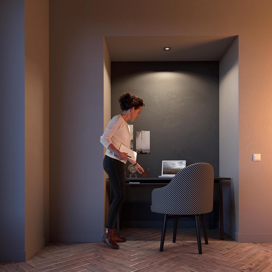 Philips - LED RGBW Dimmable Recessed Downlight DONEGAL 1xGU10/4.8W/230V + remote control