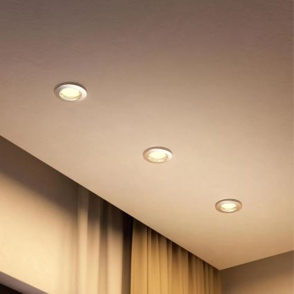 Philips - LED RGBW Dimmable Recessed Downlight PERIDOT 1xGU10/6,5W/230V 2700-6500K silver