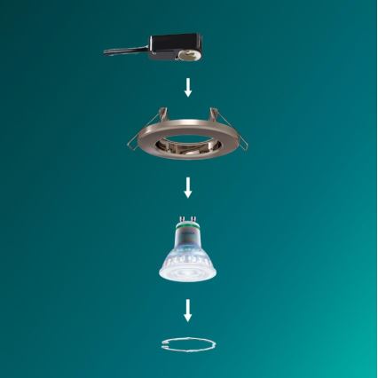 Philips - PERIDOT LED RGBW Dimmable Recessed Downlight 1xGU10/6W/230V Silver + Remote Control