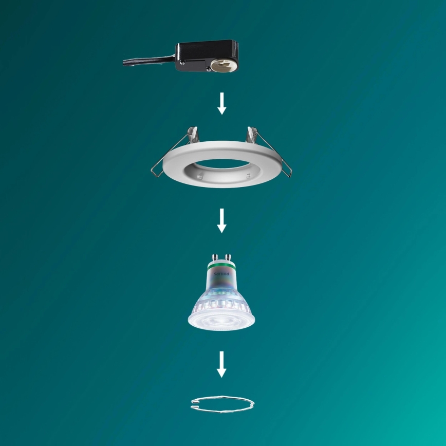 Philips - PERIDOT RGBW Dimmable LED Recessed Downlight 1xGU10/6W/230V White + Remote Control