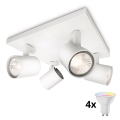 Philips - LED RGBW Dimmable RUNNER spotlight 4xGU10/6,5W/230V 2700-6500K white